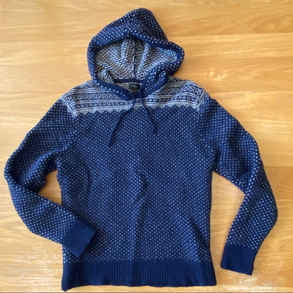 J. Crew Wool Hooded Sweatshirt